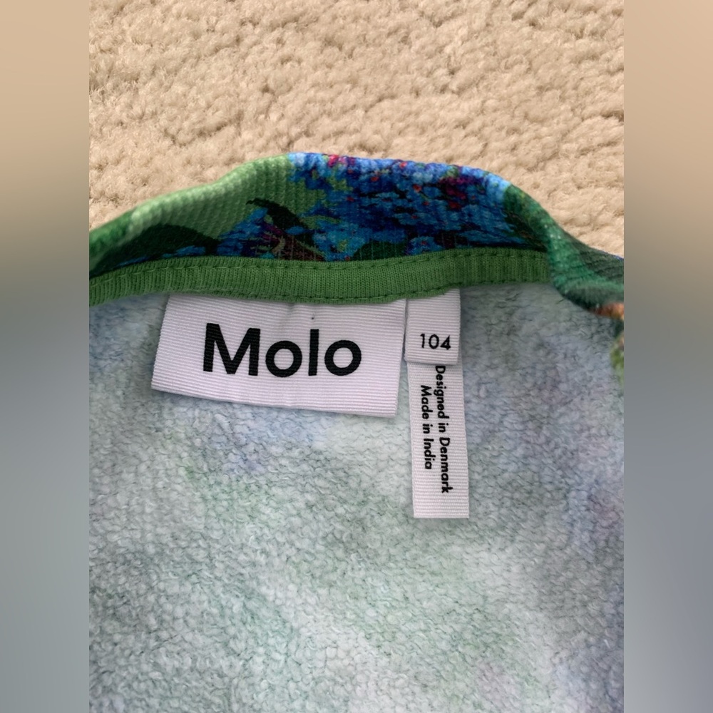 Molo Size 104 4 Years Buddleja Garden Butterfly Flower Print Organic Sweatshirt - Picture 3 of 7